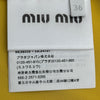 ミュウミュウ miu miu フリルシャツブラウス イエロー シルク レディース ブラウス