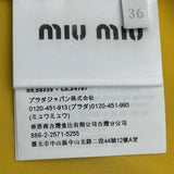 ミュウミュウ miu miu フリルシャツブラウス イエロー シルク レディース ブラウス