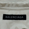 バレンシアガ BALENCIAGA ロゴ総柄ボウタイブラウス 675504 アイボリー シルク レディース ブラウス