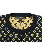 ルイ・ヴィトン LOUIS VUITTON モノグラム総柄ニットセーター FOKL01 ブラック シルク レディース ニット