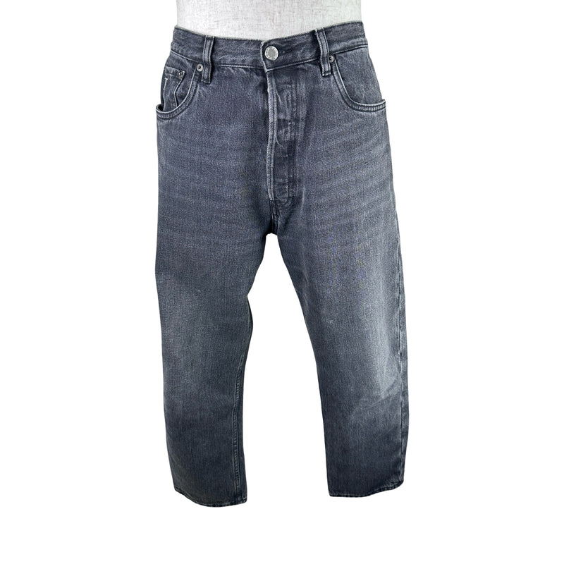 PRADA トライアングルロゴ コットン デニムパンツ　正規品タグ付き プラダ PRADA トライアングルロゴデニムパンツ GEP351 ブラック