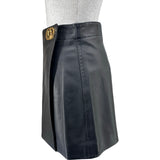 クリスチャン・ディオール Christian Dior CDバックルレザースコート 045P45AL015 ブラック レザー レディース その他ボトムス