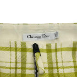 クリスチャン・ディオール Christian Dior チェック柄ミディドレス 141R78A1342 グリーン ウール レディース ドレス