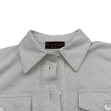 グッチ GUCCI GG総柄エンボスデニムワンピース 788736 ホワイト コットン レディース ワンピース