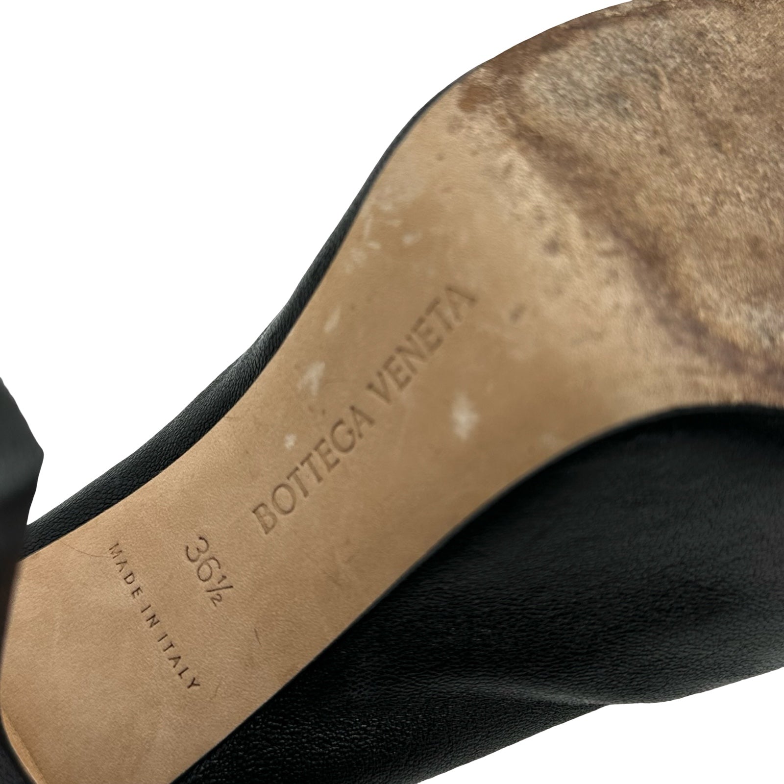 ボッテガ・ヴェネタ BOTTEGA VENETA ザボルド ヒールサンダル ブラック