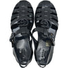 グッチ GUCCI GGバックルフィッシャーマンサンダル ブラック エナメル レディース サンダル