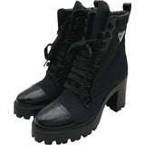 プラダ PRADA RE-NYLON トライアングルロゴショートブーツ ブラック ナイロン レディース ブーツ