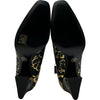 シャネル CHANEL 総柄ペイントレザーショートブーツ ブラック レザー レディース ブーツ