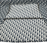 クリスチャン・ディオール Christian Dior オブリーク総柄ロングスカート 127J24A2970 ネイビー ポリエステル レディース ロングスカート