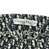 クリスチャン・ディオール Christian Dior オブリーク総柄ロングスカート 127J24A2970 ネイビー ポリエステル レディース ロングスカート
