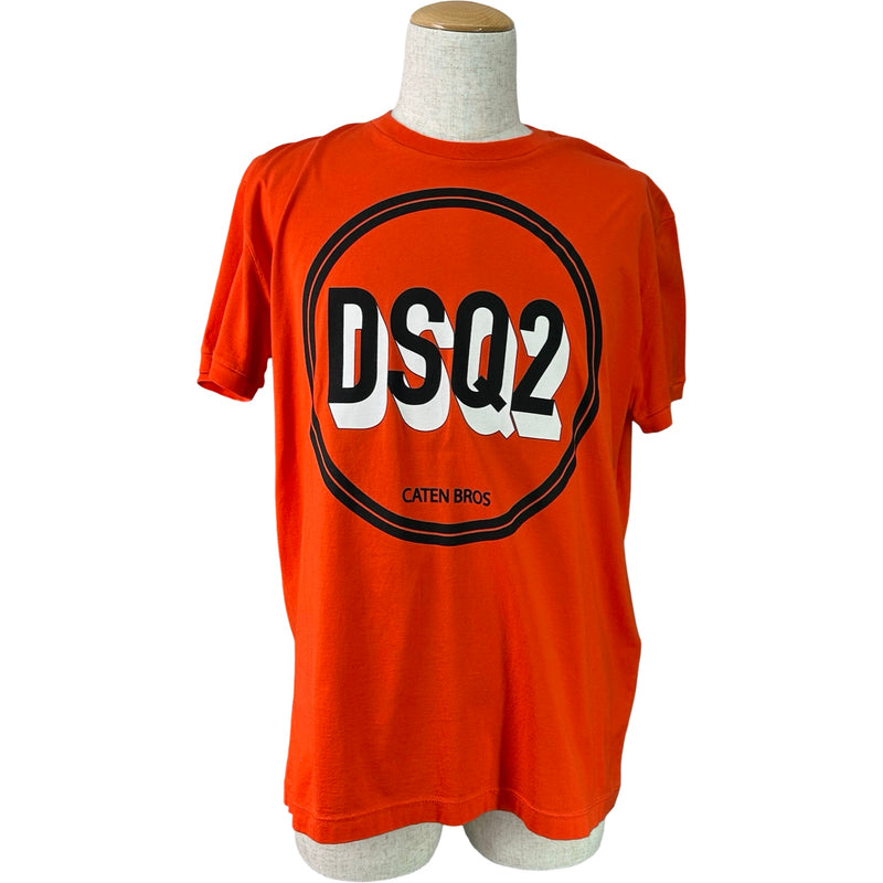ディースクエアード DSQUARED ロゴプリントTシャツ S74GD0659 オレンジ