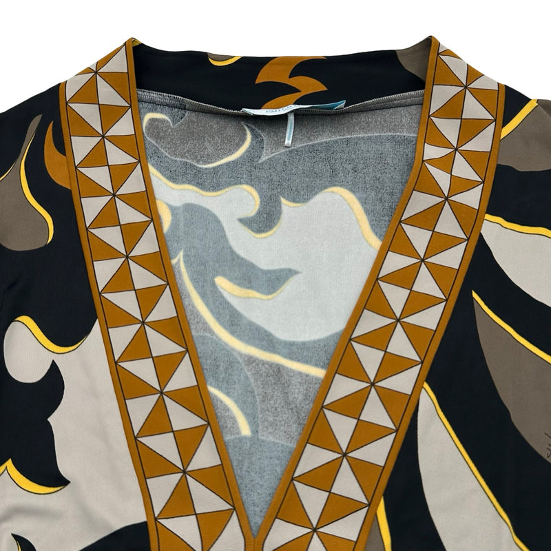 エミリオ・プッチ EMILIO PUCCI 総柄ワンピース 97RG43 ブラック