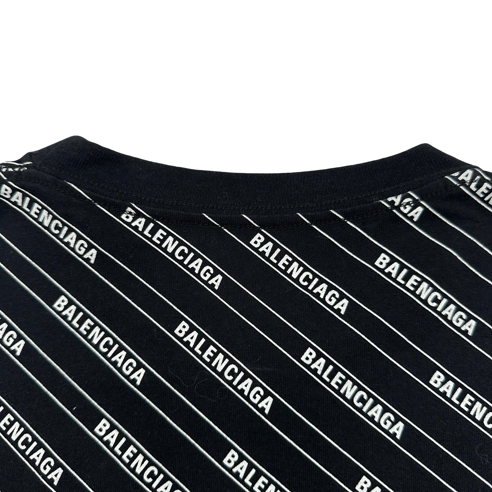 バレンシアガ BALENCIAGA ロゴ総柄プリントシャツ 570805 ブラック