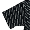 バレンシアガ BALENCIAGA ロゴ総柄プリントシャツ 570805 ブラック コットン メンズ 半袖Ｔシャツ