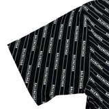 バレンシアガ BALENCIAGA ロゴ総柄プリントシャツ 570805 ブラック コットン メンズ 半袖Ｔシャツ