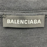バレンシアガ BALENCIAGA ロゴ総柄プリントシャツ 570805 ブラック コットン メンズ 半袖Ｔシャツ