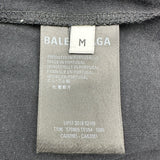 バレンシアガ BALENCIAGA ロゴ総柄プリントシャツ 570805 ブラック コットン メンズ 半袖Ｔシャツ
