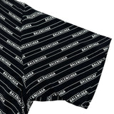 バレンシアガ BALENCIAGA ロゴ総柄プリントシャツ 570805 ブラック コットン メンズ 半袖Ｔシャツ
