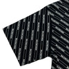 バレンシアガ BALENCIAGA ロゴ総柄プリントシャツ 570805 ブラック コットン メンズ 半袖Ｔシャツ