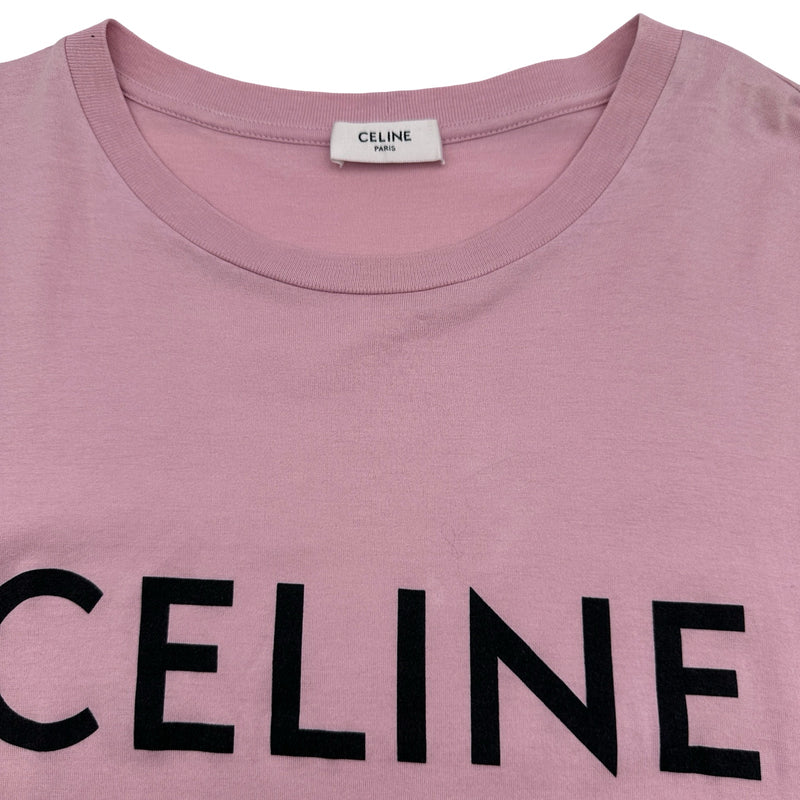 セリーヌ CELINE ロゴプリントTシャツ 2X764671Q ピンク コットン