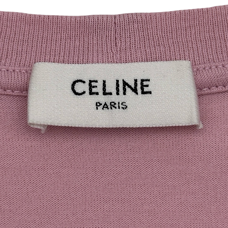 セリーヌ CELINE ロゴプリントTシャツ 2X764671Q ピンク コットン