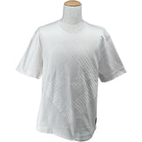 フェンディ FENDI FFロゴ刺繍Tシャツ FY0936 ホワイト コットン メンズ 半袖Ｔシャツ