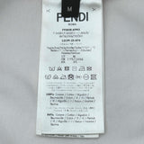 フェンディ FENDI FFロゴ刺繍Tシャツ FY0936 ホワイト コットン メンズ 半袖Ｔシャツ