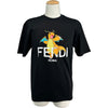 フェンディ FENDI ×FRGMT ×POKEMON カイリューTシャツ FS9626 ブラック コットン メンズ 半袖Ｔシャツ