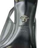 ヴェルサーチ VERSACE メデューサスリングバックパンプス ブラック レザー レディース パンプス