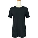 モンクレール MONCLER ロゴプリントTシャツ ブラック コットン レディース 半袖Ｔシャツ