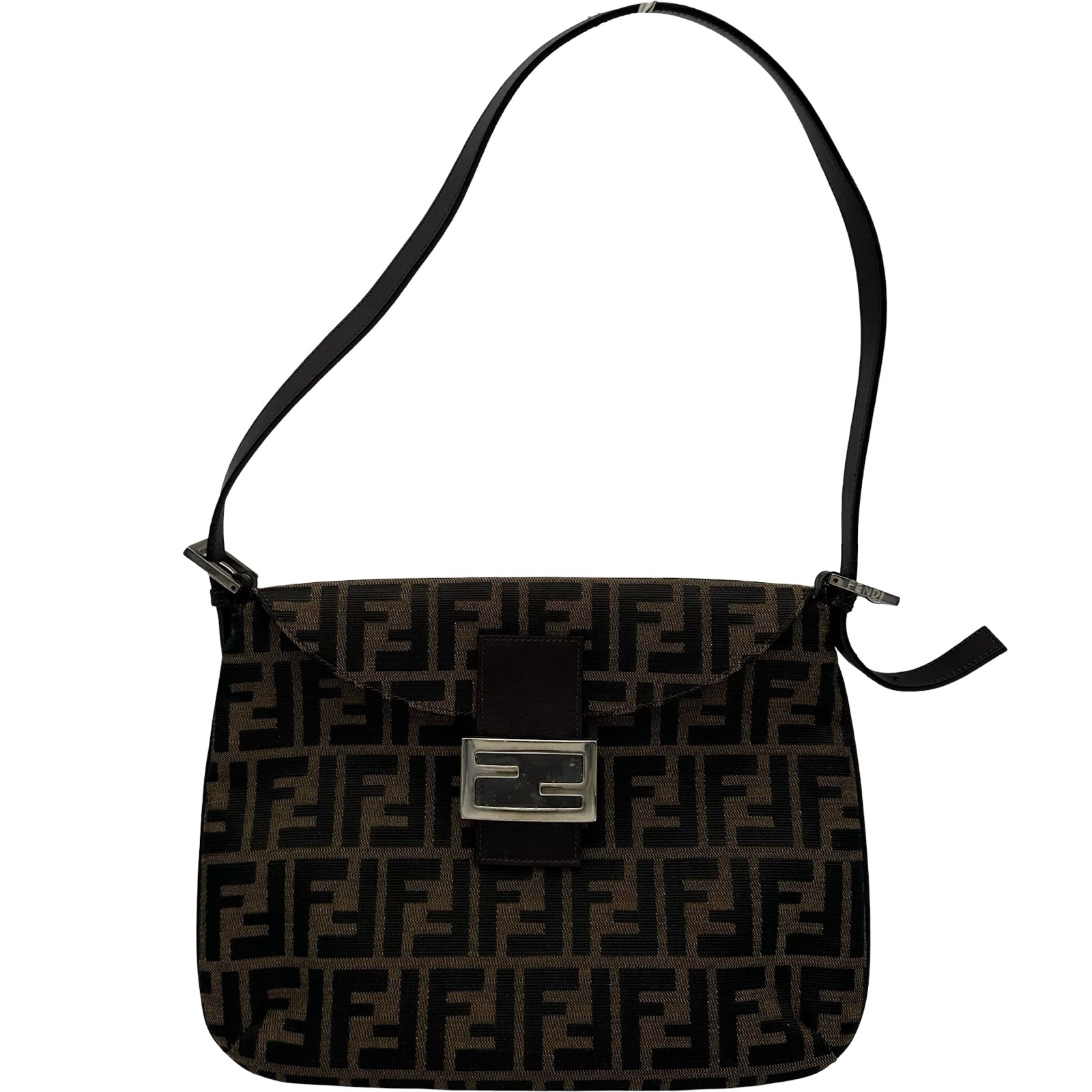 フェンディ FENDI ズッカワンショルダー ブラウン キャンバス