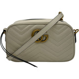 グッチ GUCCI GGマーモントショルダー 447632 ホワイト レザー レディース ショルダーバッグ