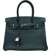 エルメス HERMES バーキン30 Ｙ刻 ブルーオラージュ シルバー金具 トゴ レディース ハンドバッグ