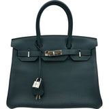エルメス HERMES バーキン30 Ｙ刻 ブルーオラージュ シルバー金具 トゴ レディース ハンドバッグ