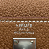 エルメス HERMES ケリー25 内縫い K刻 ゴールド シルバー金具 トゴ レディース ショルダーバッグ