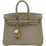 エルメス HERMES バーキン25 K刻 クレ ゴールド金具 トゴ レディース ハンドバッグ