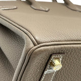 エルメス HERMES バーキン25 Z刻 エトゥープ ゴールド金具 トゴ レディース ハンドバッグ