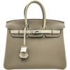 エルメス HERMES バーキン25　パーソナルオーダー U刻 トゥルティエールグレー/マッシュルーム シルバー金具 トゴ レディース ハンドバッグ
