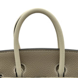 エルメス HERMES バーキン25　パーソナルオーダー U刻 トゥルティエールグレー/マッシュルーム シルバー金具 トゴ レディース ハンドバッグ