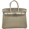 エルメス HERMES バーキン25　パーソナルオーダー U刻 トゥルティエールグレー/マッシュルーム シルバー金具 トゴ レディース ハンドバッグ