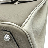 エルメス HERMES バーキン25　パーソナルオーダー U刻 トゥルティエールグレー/マッシュルーム シルバー金具 トゴ レディース ハンドバッグ