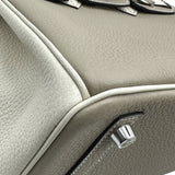 エルメス HERMES バーキン25　パーソナルオーダー U刻 トゥルティエールグレー/マッシュルーム シルバー金具 トゴ レディース ハンドバッグ