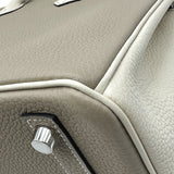 エルメス HERMES バーキン25　パーソナルオーダー U刻 トゥルティエールグレー/マッシュルーム シルバー金具 トゴ レディース ハンドバッグ