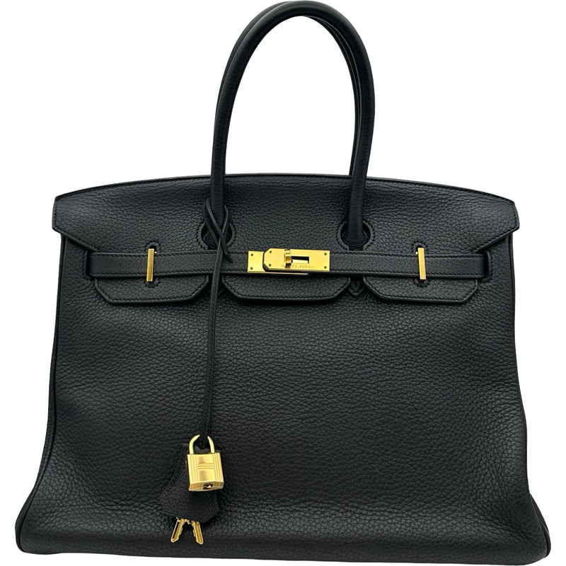 エルメス HERMES バーキン35 □O刻印 ブラック ゴールド金具 トゴ