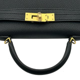 エルメス HERMES ミニケリー2 G刻 ブラック ゴールド金具 エプソン レディース ショルダーバッグ