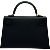 エルメス HERMES ミニケリー2 G刻 ブラック ゴールド金具 エプソン レディース ショルダーバッグ