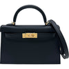 エルメス HERMES ミニケリー2 K刻印 ブラック×ゴールド金具 エプソン レディース ショルダーバッグ