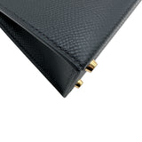 エルメス HERMES ミニケリー2 K刻印 ブラック×ゴールド金具 エプソン レディース ショルダーバッグ