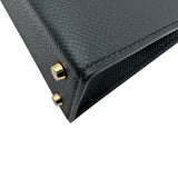 エルメス HERMES ミニケリー2 K刻印 ブラック×ゴールド金具 エプソン レディース ショルダーバッグ