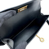 エルメス HERMES ミニケリー2 K刻印 ブラック×ゴールド金具 エプソン レディース ショルダーバッグ